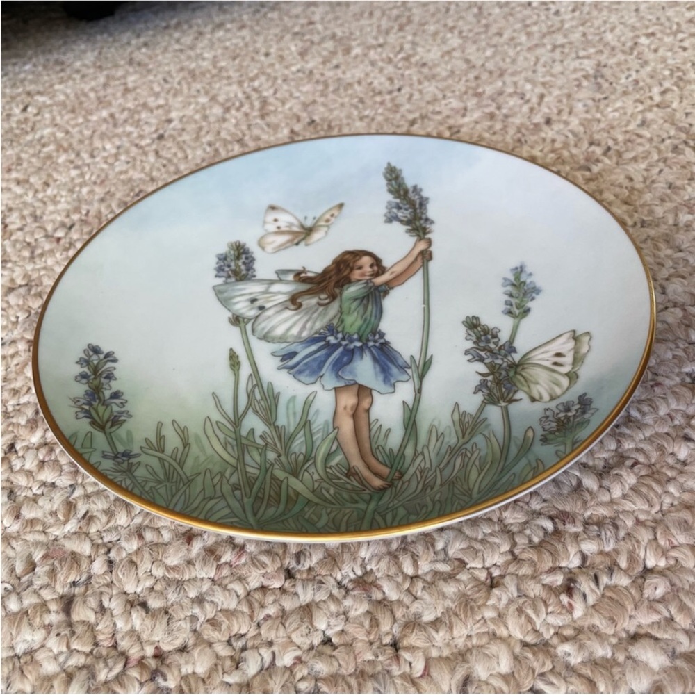 Collectible Lavender Fairy Decorative Plate by Cicely Mary Barker - Picture 5 of 6